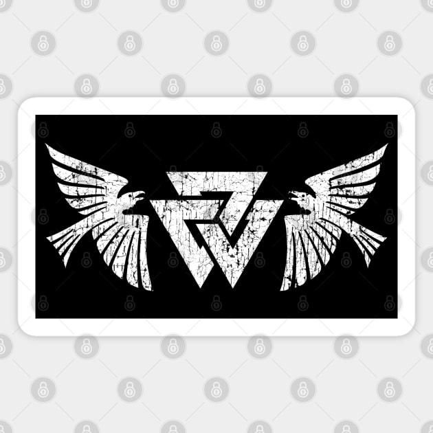 Norse Ravens Viking Valknut Nordic Vikings Pagan Symbol Magnet by Blue Pagan